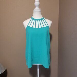 Mahina Sleevless Blouse Jade Green